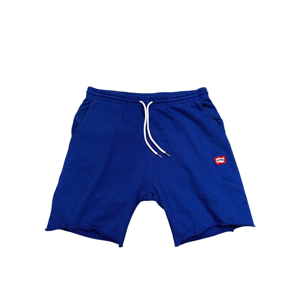 BBC Ice Cream Mens Blue Sweat Shorts XL Embroidered Logo Cut Off Fleece Shorts